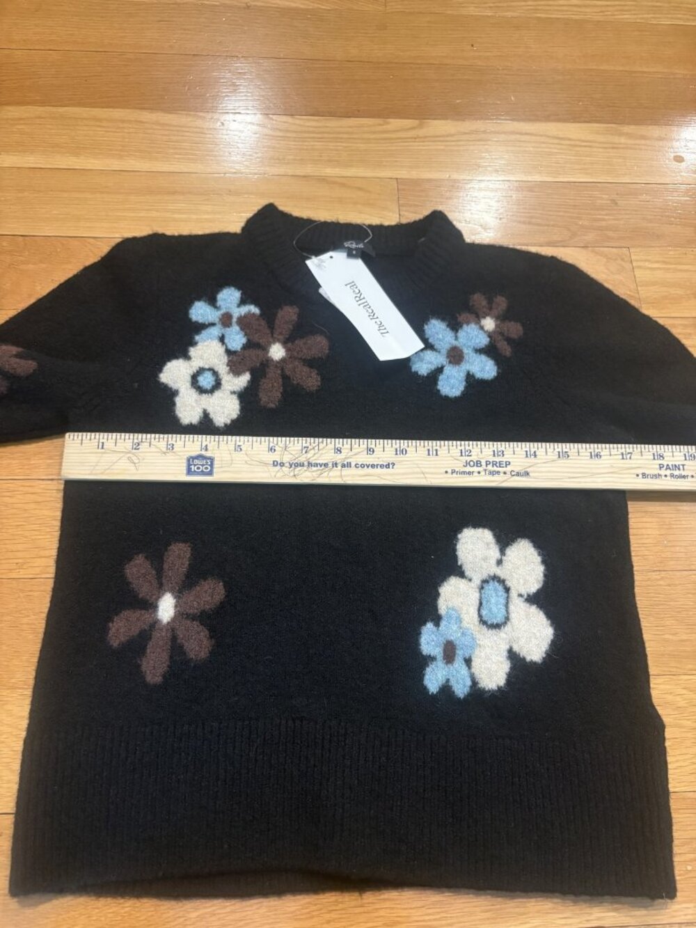 Rails Size Small (S) Floral Embroidered Mock Neck Pullover Sweater - Picture 3 of 4